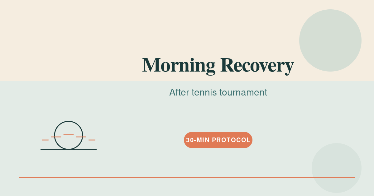 Featured image for morning recovery routine after tennis tournament — morning recovery routine after tennis tournament illustrated