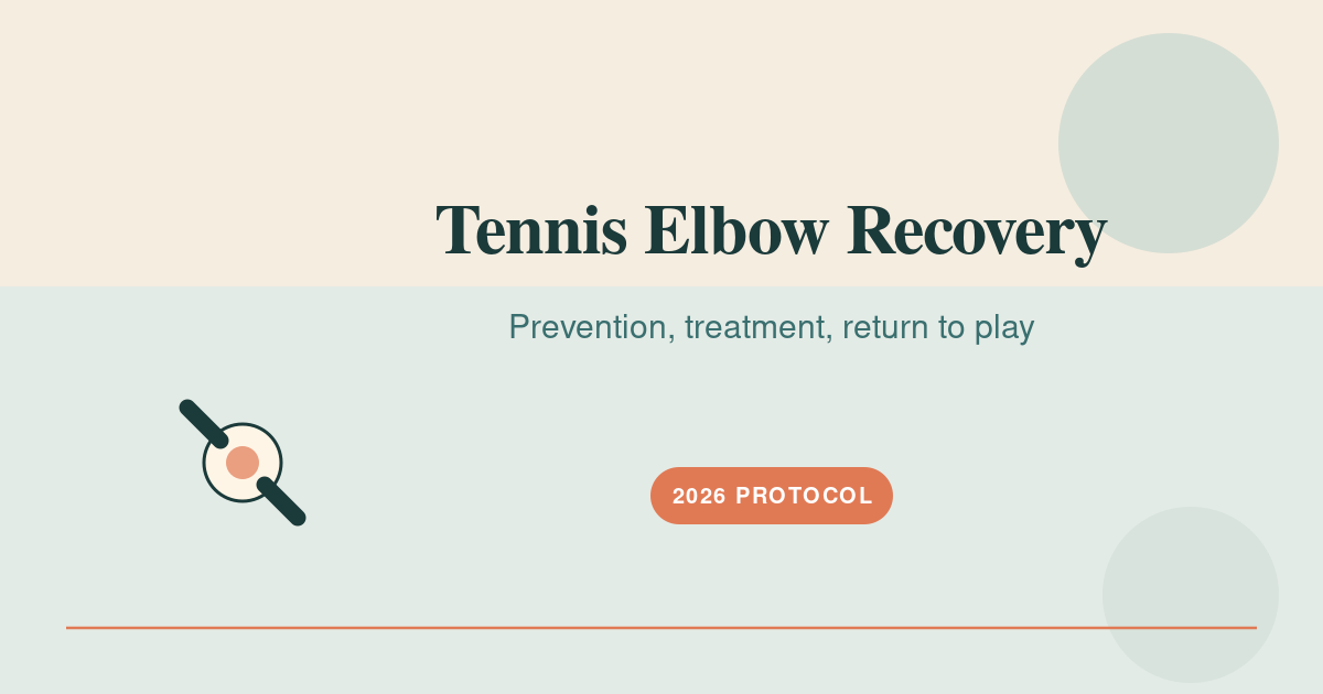 Featured image for Tennis Elbow Prevention Recovery Management — tennis elbow recovery illustrated