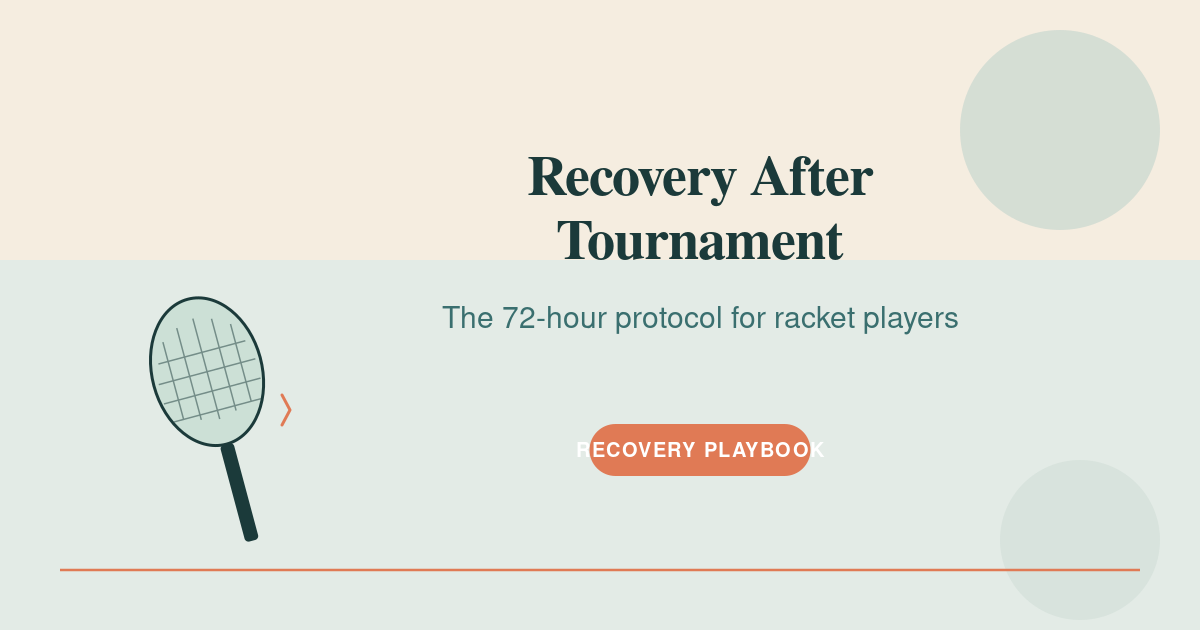 Featured image for How to Recover After a Padel or Tennis Tournament in 5 Days — recovery after tournament padel tennis illustrated
