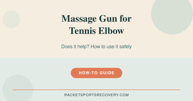 Featured image for Massage Gun for Tennis Elbow: Does It Actually Help? (2026) — massage gun for tennis elbow illustrated