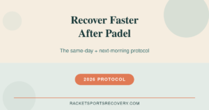 How to Recover Faster After Padel: The Complete Protocol (2026)