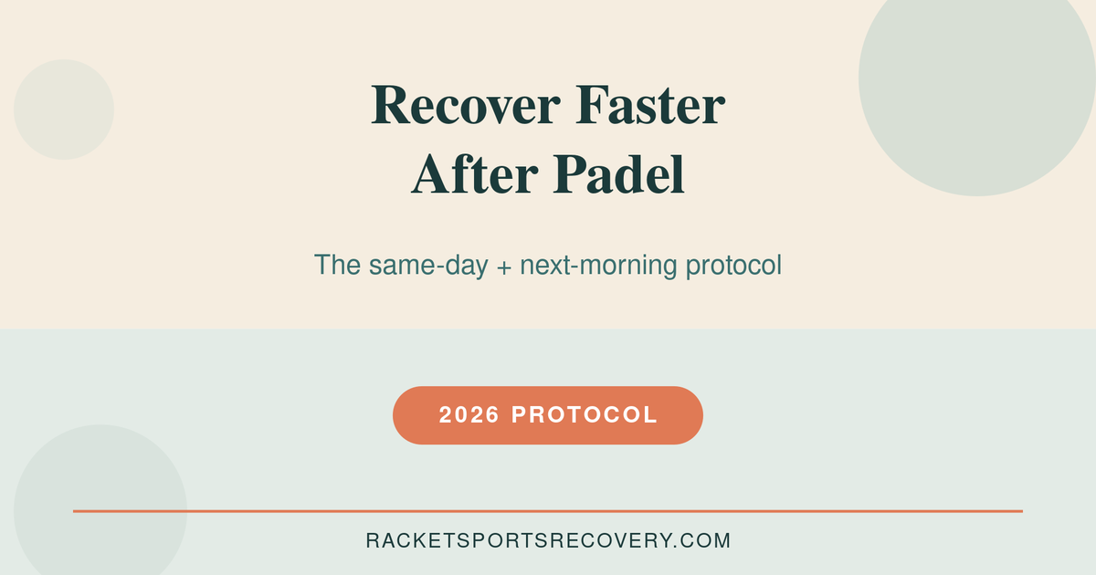 Featured image for How to Recover Faster After Padel: The Complete Protocol (2026) — recover faster after padel illustrated