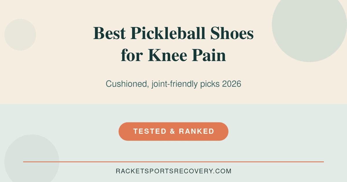 Featured image for Best Pickleball Shoes for Knee Pain (2026) — best pickleball shoes for knee pain illustrated