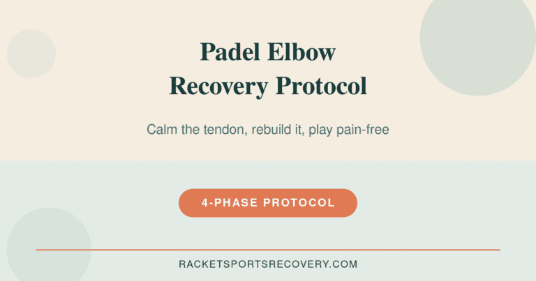 Featured image for Padel Elbow: The Complete Recovery Protocol (2027) — padel elbow recovery illustrated