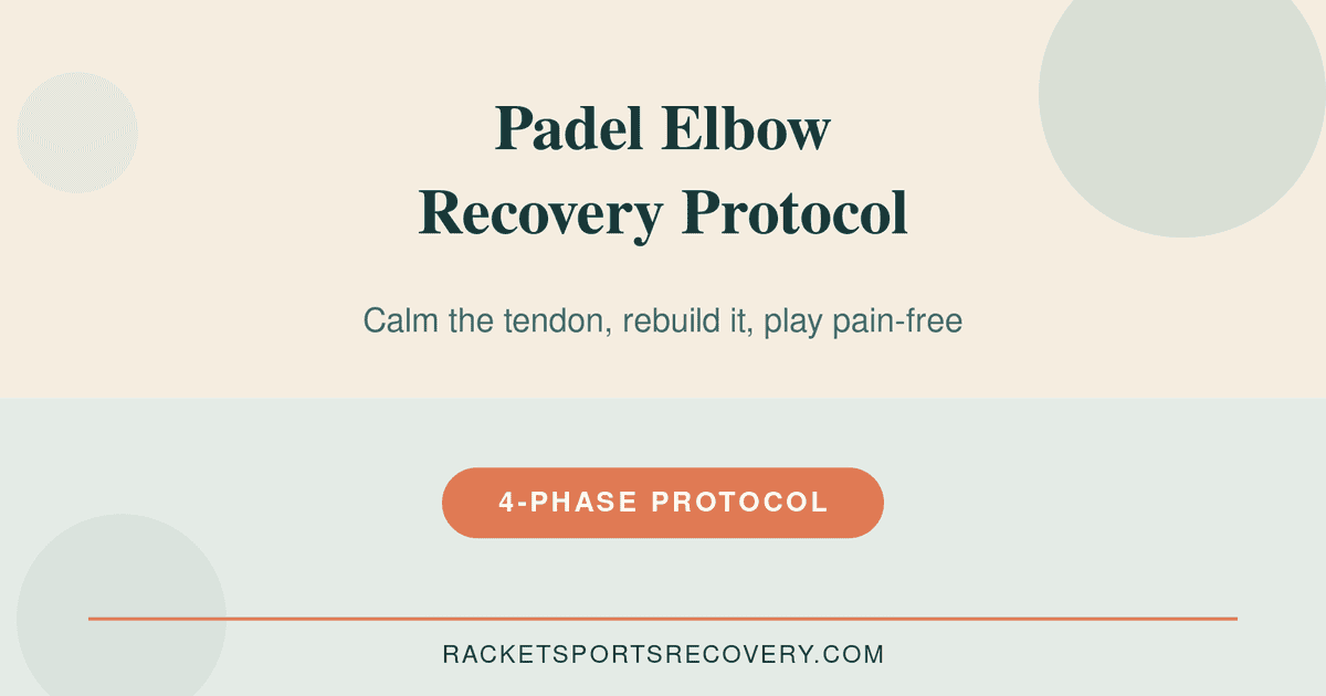 Featured image for Padel Elbow: The Complete Recovery Protocol (2027) — padel elbow recovery illustrated