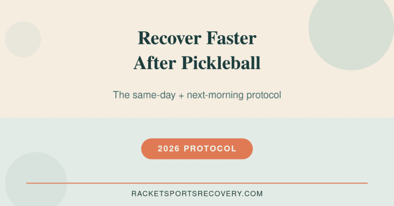 Featured image for How to Recover Faster After Pickleball: The Complete Protocol (2026) — recover faster after pickleball illustrated