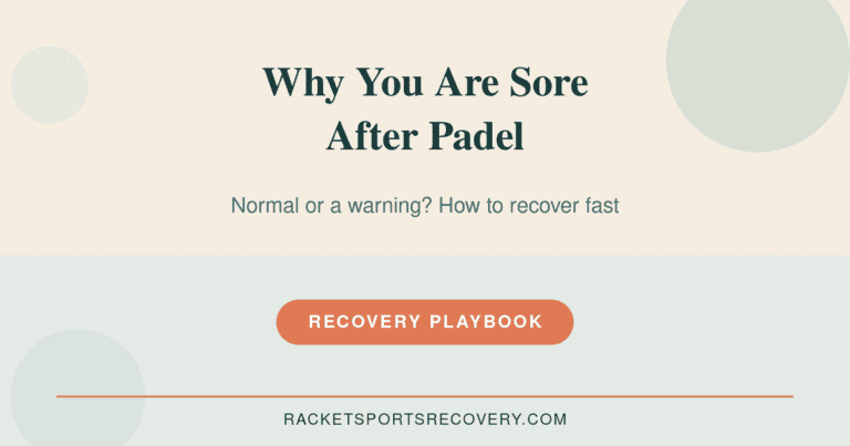 Featured image for Why You Are Sore After Padel (and How to Recover Faster) 2027 — sore after padel illustrated