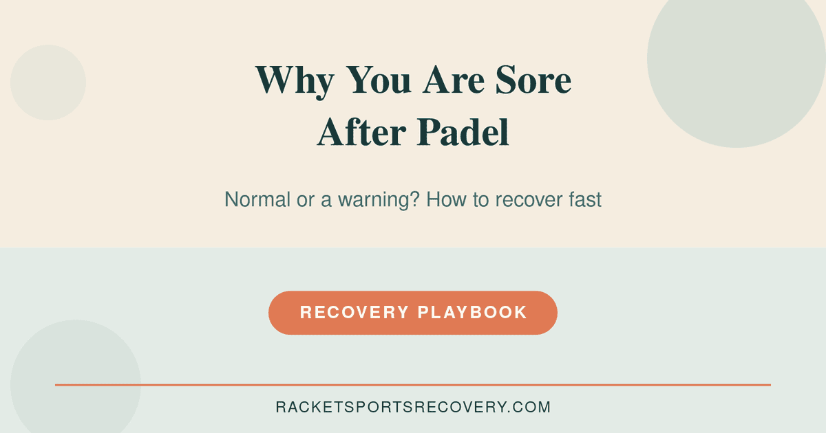 Featured image for Why You Are Sore After Padel (and How to Recover Faster) 2027 — sore after padel illustrated